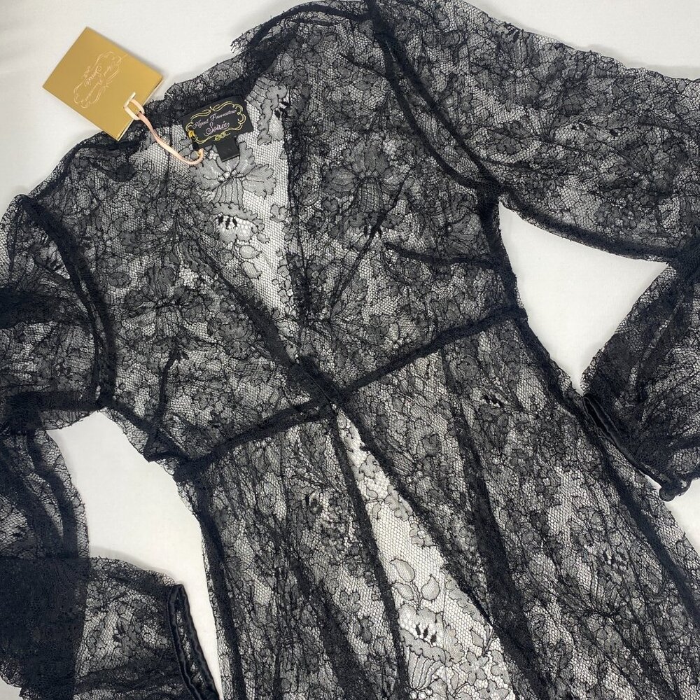 Agent Provocateur Thea SOIREE Black Lace S/M Maxi Gown NWT $2,885 - Picture 12 of 16